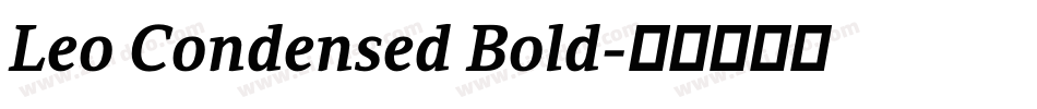 Leo Condensed Bold字体转换